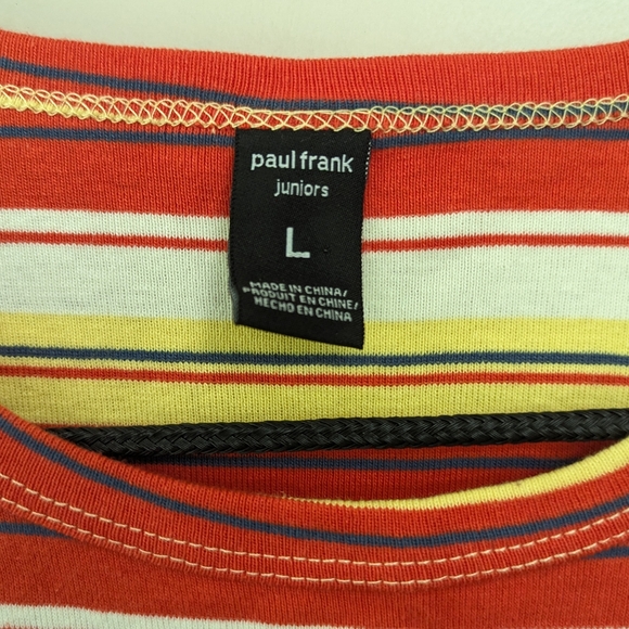 Paul Frank Monkey Striped Crop Tank Top Y2K - Picture 7 of 8